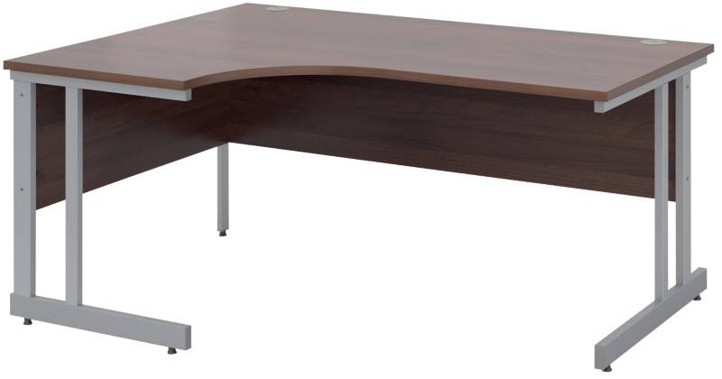 Dams International Momento Left Hand Corner Desk Corner Walnut Cantilever 1,600 (W) x 1,200 (D) x 725 (H) mm MFC (Melamine Faced Chipboard)