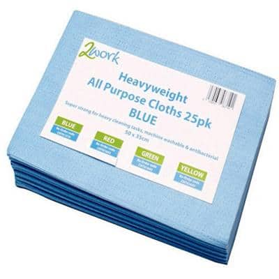 Robert Scott Cleaning Cloths Heavyweight Blue Pack of 25