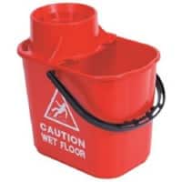 Robert Scott Mop Bucket with Wringer Plastic Red 15L - WQ15RE01L