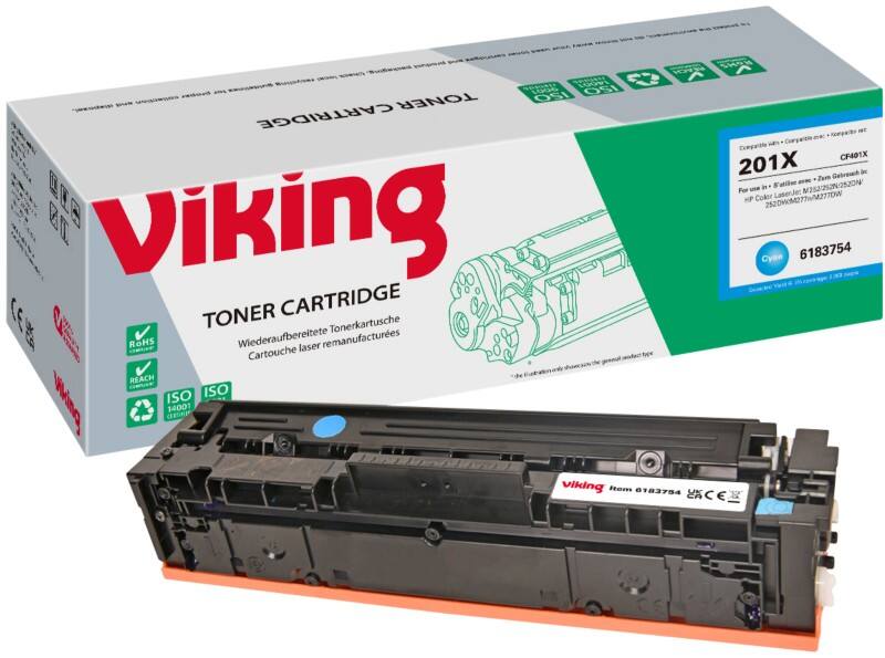 Viking 201X Compatible HP Toner Cartridge CF401X Cyan