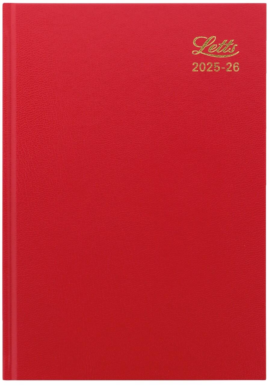 Letts Academic Diary 2027, 2028 A5 Week to view Red A3XRD