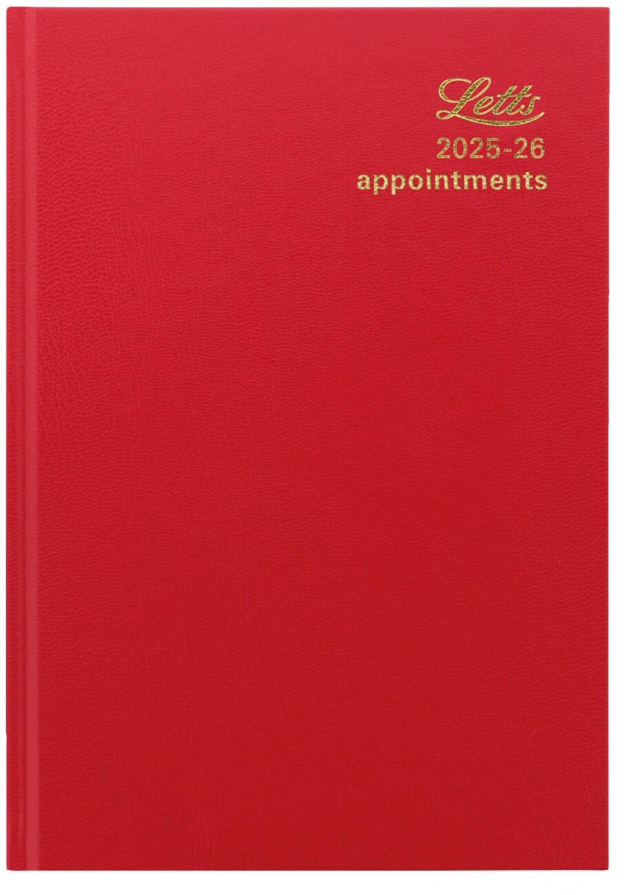Letts Academic Diary 2027, 2028 A5 1 Day per page English Red A1XRD