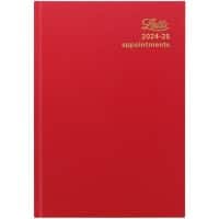 Letts Appointment Diary 2024, 2025 A5 1 Day per page English Red A1XRD