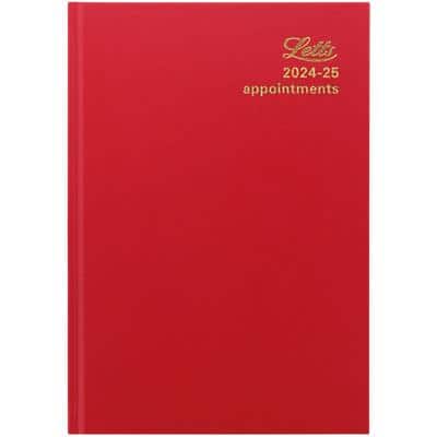 Letts Academic Diary 2022, 2023 A5 Week to view PU (Polyurethane) Red English
