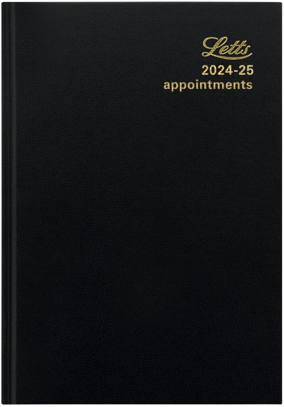 Letts academic diary 2024, 2025 a5 1 day per page black a1xbk