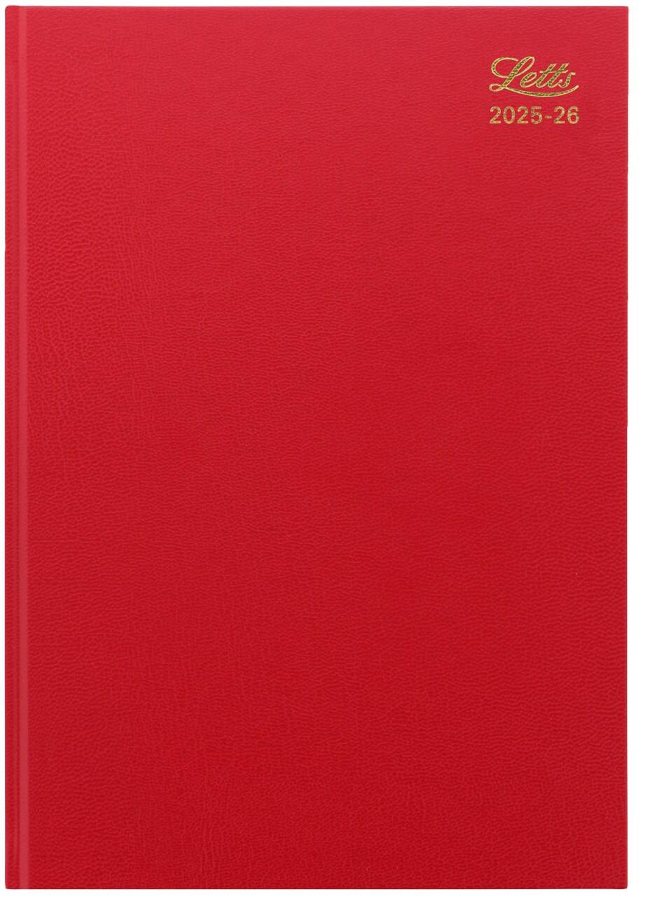 Letts Academic Diary 2027, 2028 A4 Week to view Red A3ZRD
