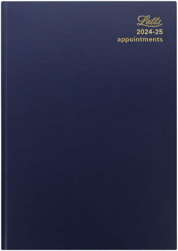 Letts academic diary 2024, 2025 a4 1 day per page blue a1zbl