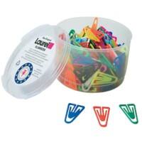 Laurel Plastiklips Paper Clips PS (Polystyrene) 35 mm Assorted Pack of 200