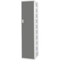 LINK51 Steel Locker 1 Door Key lock 300 x 450 x 1,800 mm Grey