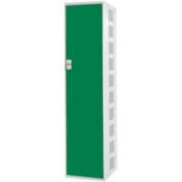 LINK51 Socket Charger Steel Locker 1 Door 1 nest Key lock 300 x 450 x 1,800 mm Green, Grey