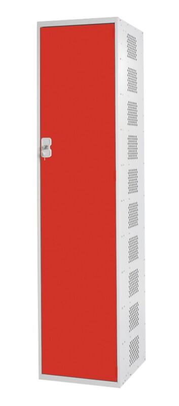 LINK51 Steel Locker 1 Door Key lock 300 x 450 x 1,800 mm Grey, Red