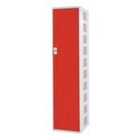 LINK51 Steel Locker 1 Door Key lock 300 x 450 x 1,800 mm Grey, Red