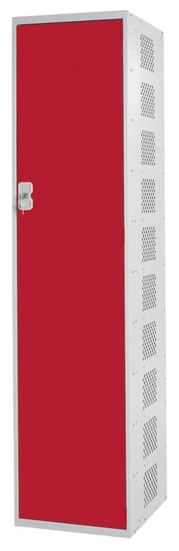 LINK51 Steel Locker 1 Door Key lock 300 x 450 x 1,800 mm Burgundy, Grey