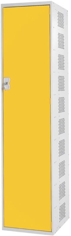 LINK51 Steel Locker 1 Door Key lock 300 x 450 x 1,800 mm Grey, Yellow