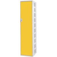 LINK51 Steel Locker 1 Door Key lock 300 x 450 x 1,800 mm Grey, Yellow