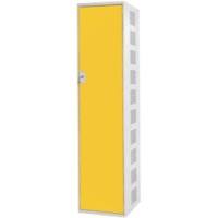 LINK51 Steel Locker 1 Door Key lock 300 x 450 x 1,800 mm Grey, Yellow