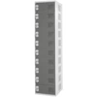 LINK51 Steel Locker 10 Doors Key lock 300 x 450 x 1,800 mm Grey