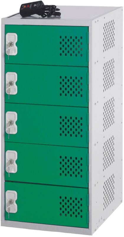 LINK51 Steel Locker 1 Door Key lock 450 x 450 x 900 mm Green, Grey