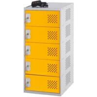 LINK51 Steel Locker 1 Door Key lock 450 x 450 x 900 mm Grey, Yellow