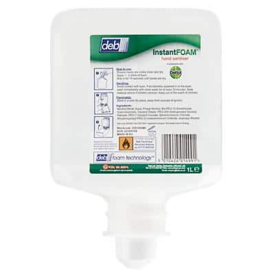 Deb Hand Sanitiser Refill Alcohol-Based Foam 1L