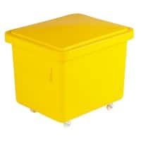 Slingsby mini mobile plastic container with close-fitting lid - 50 kg capacity - yellow