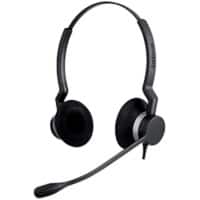 Jabra BIZ 2300 Wired Stereo Headset Over the Head With Noise Cancellation USB With Microphone Black
