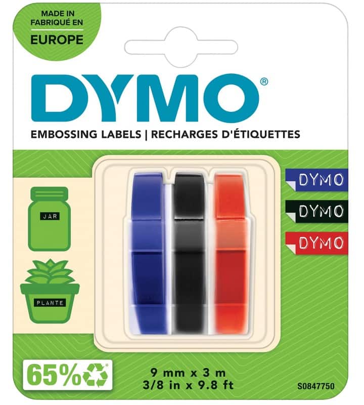 DYMO Label Tape S0847750 Multicolour 0.9 cm Pack of 3