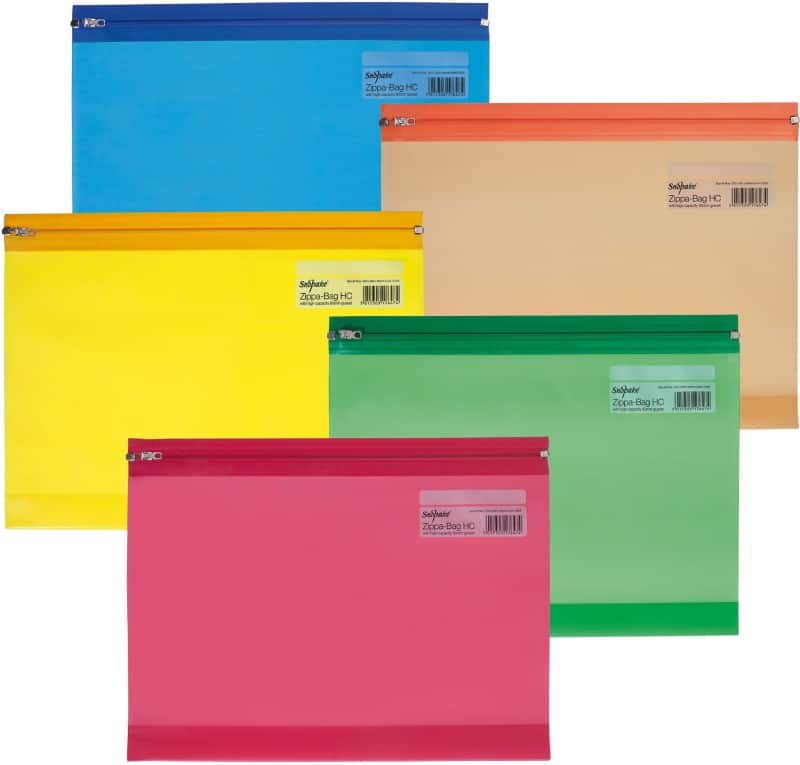 Snopake Zip Lock Bags 15299 A4+ Zip PP (Polypropylene) Landscape 37 (W) x 26 (H) cm Assorted Pack of 25