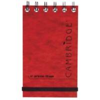 Cambridge Notepad Special format Ruled Spiral Bound Cardboard Red Perforated 120 Pages 60 Sheets Pack of 10