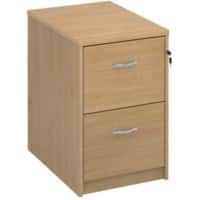 Dams International Filing Cabinet with 2 Lockable Drawers Deluxe 480 x 650 x 730mm Oak