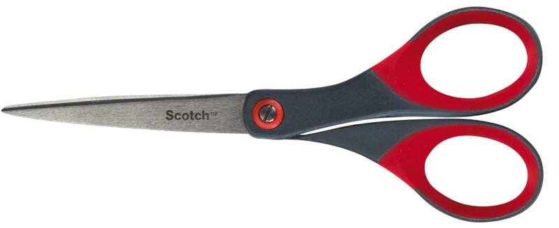 Scotch Precision Suitable For Lefthanded People Scissors 180 mm Stainless Steel Grey, Red