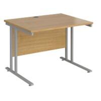 Desk Premier Oak, Silver 1,000 x 800 x 725 mm