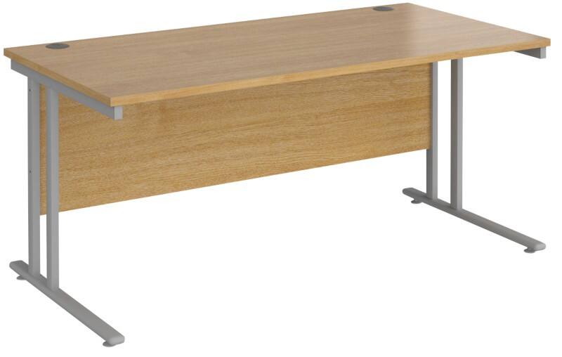 Desk Premier Oak, Silver 1,600 x 800 x 725 mm