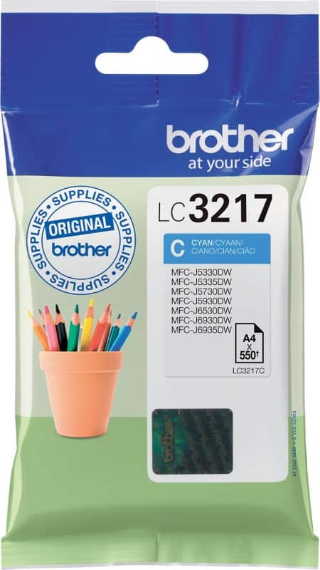 Brother LC3217C Original Ink Cartridge Cyan