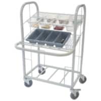Craven Mobile Condiment & Cutlery Dispense Trolley 46 x 77 x 119.4cm Stainless Steel