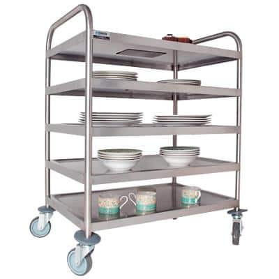 Craven Trolley 5 Tier General Purpose 97 x 67 x 100cm Stainless Steel