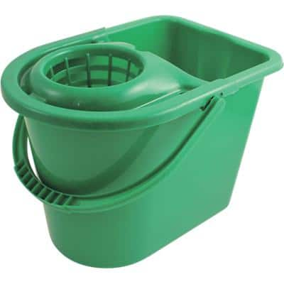 Bentley Bucket with Wringer Plastic Green 15L