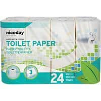 Niceday Professional Standard Toilet Roll 3 Ply 24 Rolls of 200 Sheets