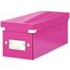 Leitz Click & Store WOW CD Storage Box Laminated Cardboard Pink 143 x 352 x 136 mm