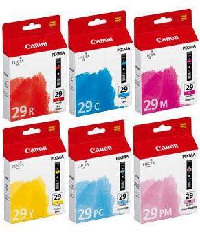 Canon PGI-29C/M/Y/PC/PM/R Original Ink Cartridge Cyan, Magenta, Photo Cyan, Photo Magenta, Red, Yellow Pack of 6 Multipack