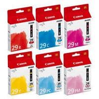 Canon PGI-29C/M/Y/PC/PM/R Original Ink Cartridge Cyan, Magenta, Photo Cyan, Photo Magenta, Red, Yellow Pack of 6 Multipack