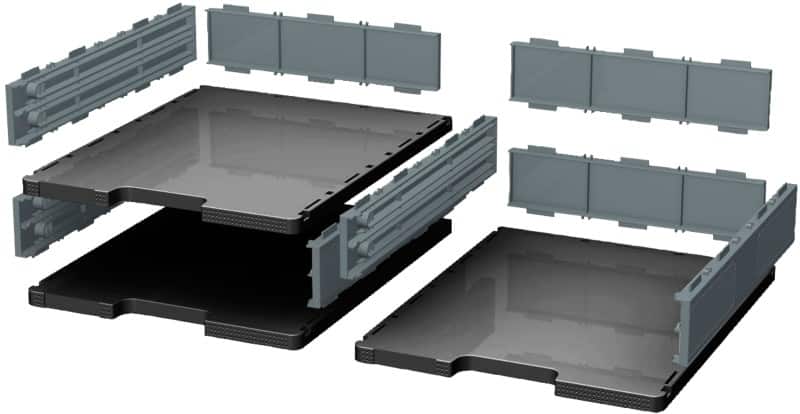 Exacompta ECOBlack Drawer Unit A4+ Plastic Dark Grey 28.8 x 35.5 x 8.8 cm