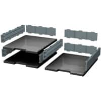 Exacompta ECOBlack Drawer Unit A4+ Plastic Dark Grey 28.8 x 35.5 x 8.8 cm