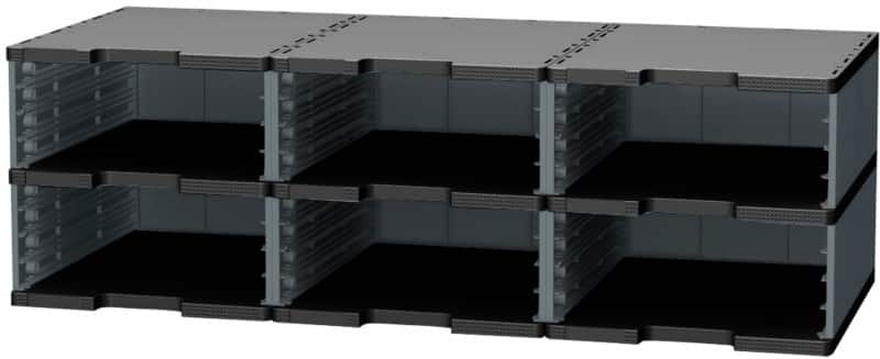 Exacompta ECOBlack Drawer Unit A4+ Plastic Dark Grey 28.8 x 35.5 x 14.4 cm