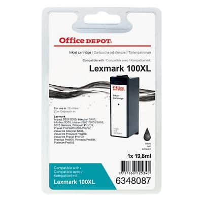 Office Depot Compatible Lexmark 100XL Ink Cartridge Black