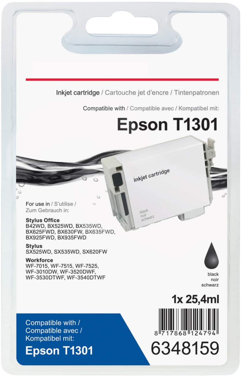 Office Depot Compatible Epson T1301 Ink Cartridge T13014010 Black