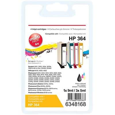 Office Depot Compatible HP 364 Ink Cartridge SD534EE Black, Cyan, Magenta, Yellow Pack of 4 Multipack
