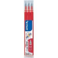 Pilot FriXion Ball Clicker Rollerball Pen Refill 0.35 mm Medium Conical Red Pack of 3