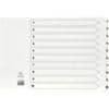Guildhall Mylar Dividers, White, A3 10 Part 1 10 Numbered Set