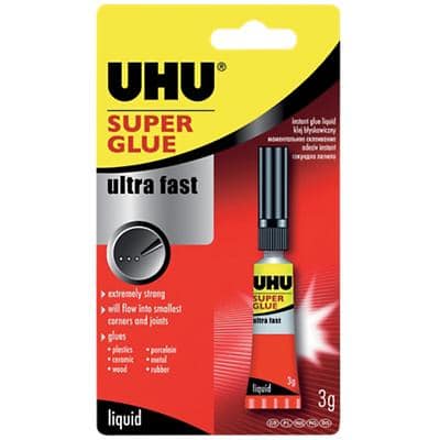 UHU Super Glue Ultra Fast Transparent 3g